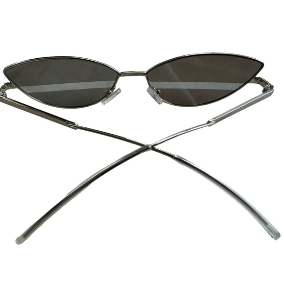Cat Eye Silver Framed Womens Sunglasses - Picture 3 of 5